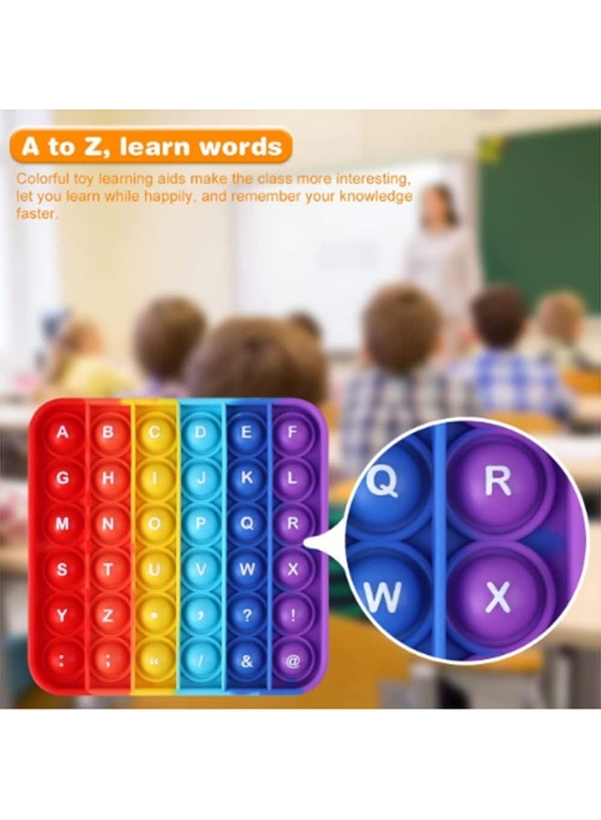 2 in 1 Fidget Toys, ABC Learning and Educational Toys, Poppers Fidget Toys,Stress Relief, Sensory Toys [26 Letters on One Side | Numbers 1-30 on The Other Side] - Image 4