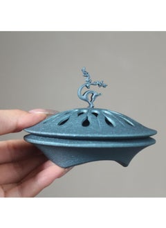 Y&D Alloy Incense Stove Household Indoor Creative Diffusion Stove Tea Ceremony Ornaments-Navy Blue  - Image 5