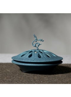 Y&D Alloy Incense Stove Household Indoor Creative Diffusion Stove Tea Ceremony Ornaments-Navy Blue  - Image 3