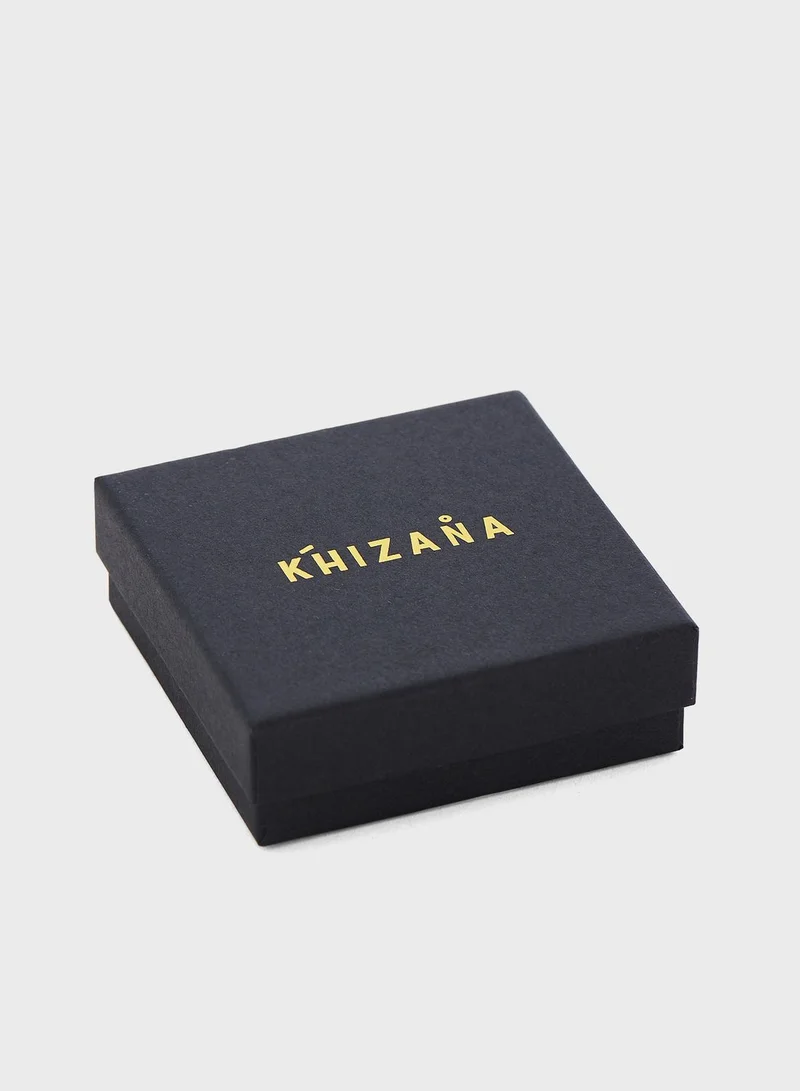 Khizana Arabic Initial "A"Diamante Cuff Bracelet