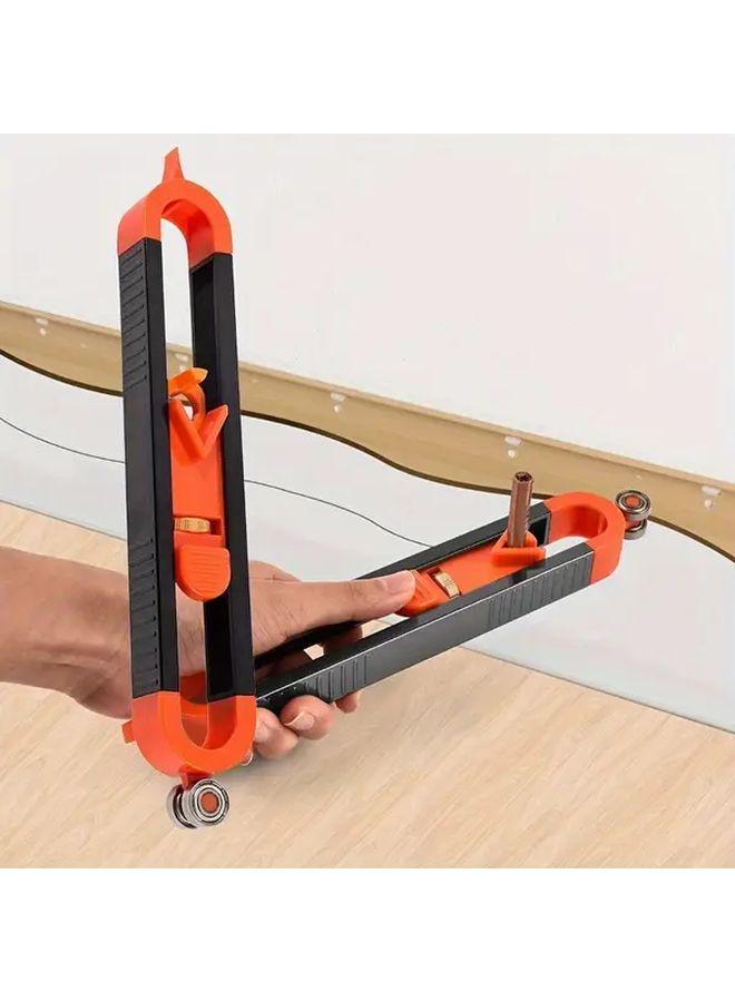 Orange Contour Gauge with 2 Pencils Adjustable Locking Woodworking Tool - Image 1