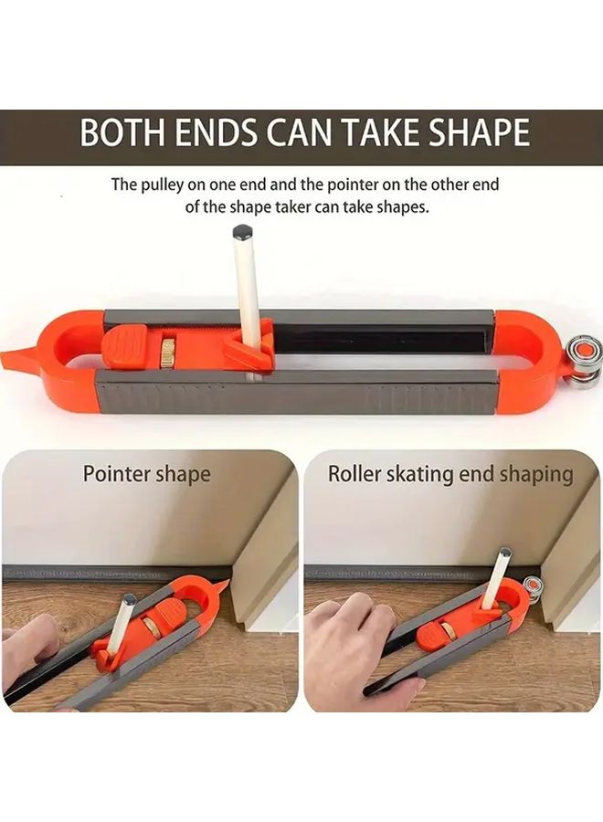 Orange Contour Gauge with 2 Pencils Adjustable Locking Woodworking Tool - Image 5