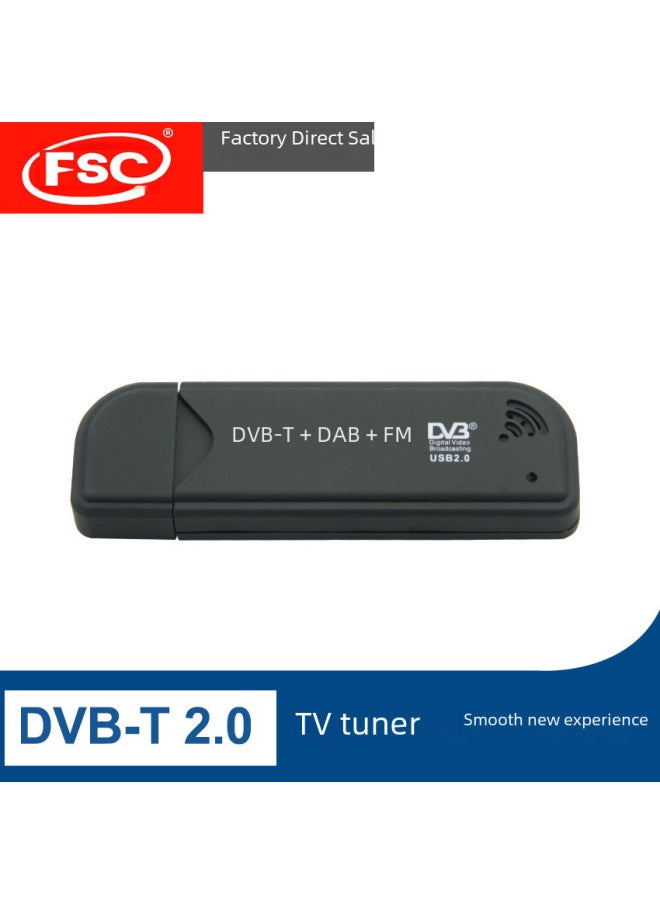 Generic USB 2.0 Digital TV Tuner USB FM+DAB+DVB-T-Color:Black  - Image 2