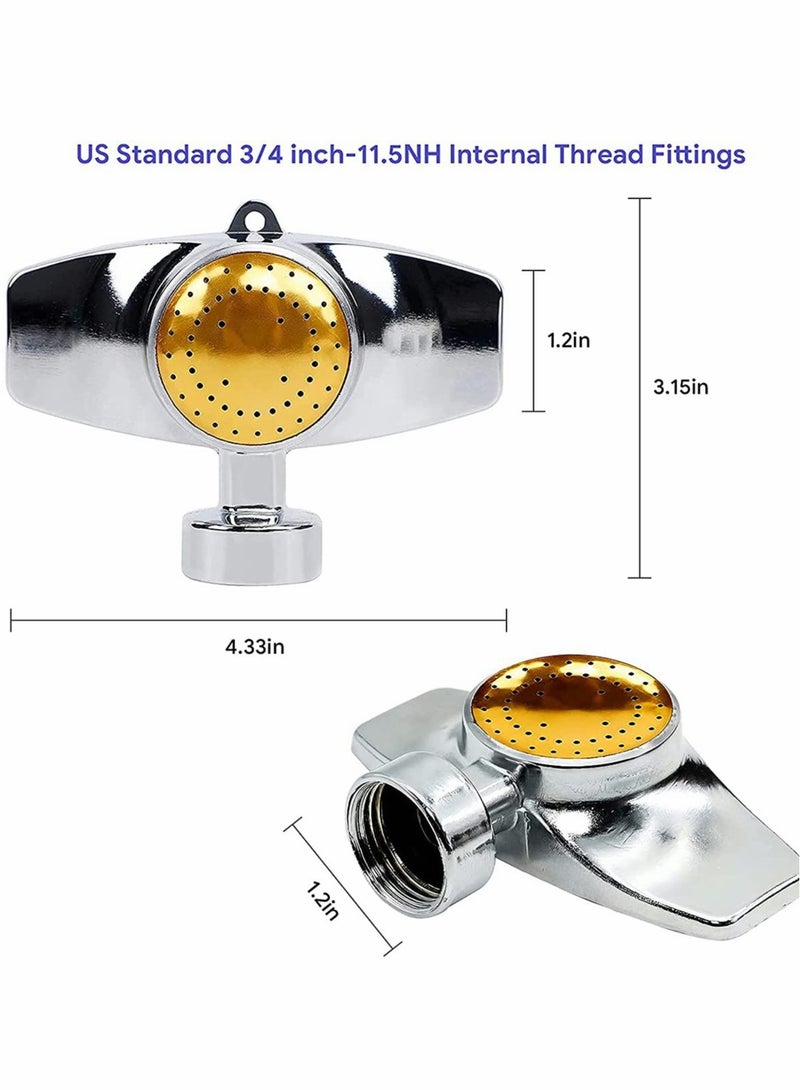 Excefore 4 Pcs Metal Spot Sprinkler,  360 Degree Square Circle Pattern Aluminum Alloy Sprinkler,Hose Sprinklers Coverage Area Up to 30FT for Small to Medium Area Yard Lawn Garden Watering, 4 Pack - Image 2