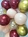 yuqinBB Pink Burgundy Gold Balloons Metallic Wine Red Gold Balloons for Wedding Bridal Baby Shower Graduation Birthday Anniversary Party Decorations 50packs Pink Maroon - Image 2