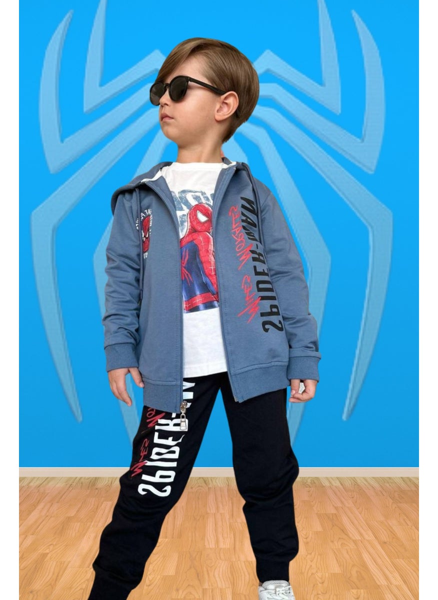 Boy 3 Piece Hooded Set Tracksuit - 2 Yarn Lycra Fabric - pzsku/Z54C213A4763D7EC5307DZ/45/_/1740631303/817b0d02-d135-4fe2-b564-86734a4498e3