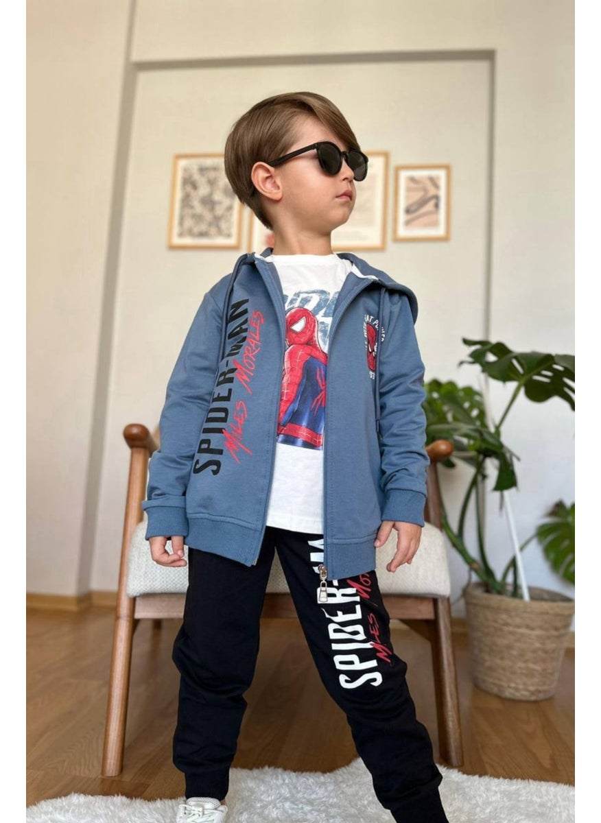 Boy 3 Piece Hooded Set Tracksuit - 2 Yarn Lycra Fabric - pzsku/Z54C213A4763D7EC5307DZ/45/_/1740631307/9ed736b0-830f-4aa7-b240-17eaa946324b