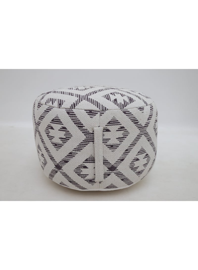 Ramsha Printed Cotton Pouf home Decor Pouf with handle Cotton seating Pouf– PF-185 pouf for living room - Image 2