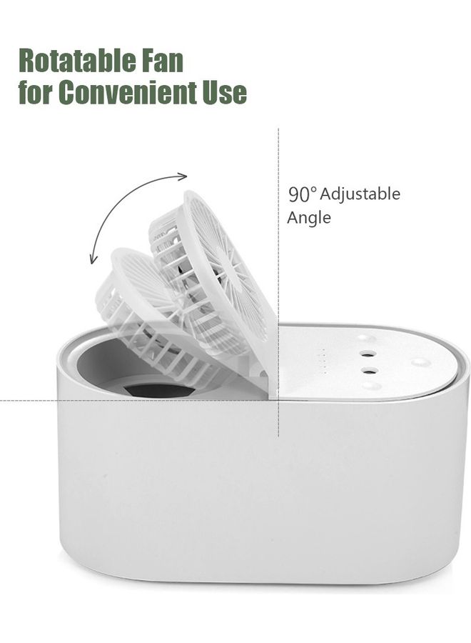NIBEMINENT Dual Spray Air Humidifier White 24x13x12cm - Image 2