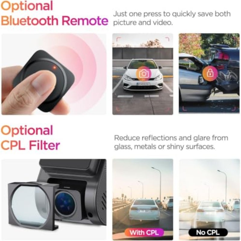 Dash Cam A119 Mini 2, STARVIS 2 Sensor, 2K 60fps/HDR 30fps Voice Control Car Dash Camera with 5GHz Wi-Fi GPS, Night Vision 2.0, 24H Parking Mode, Supercapacitor, Support 512GB Max - Image 5