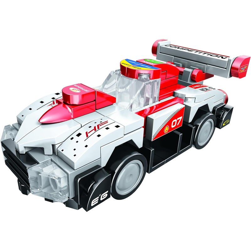 ThinkerPlace سيارة سباق سوبر 8 في 1 من ثينكر بليس - نجمة بيضاء (98 قطعة) | تعلم عن السرعة | مجموعة مكعبات بناء للأطفال من عمر 6 سنوات فما فوق | لعبة تعليمية STEM | بناء، جمع وإنشاء روبوت | لعبة علمية وتعليمية - Image 1