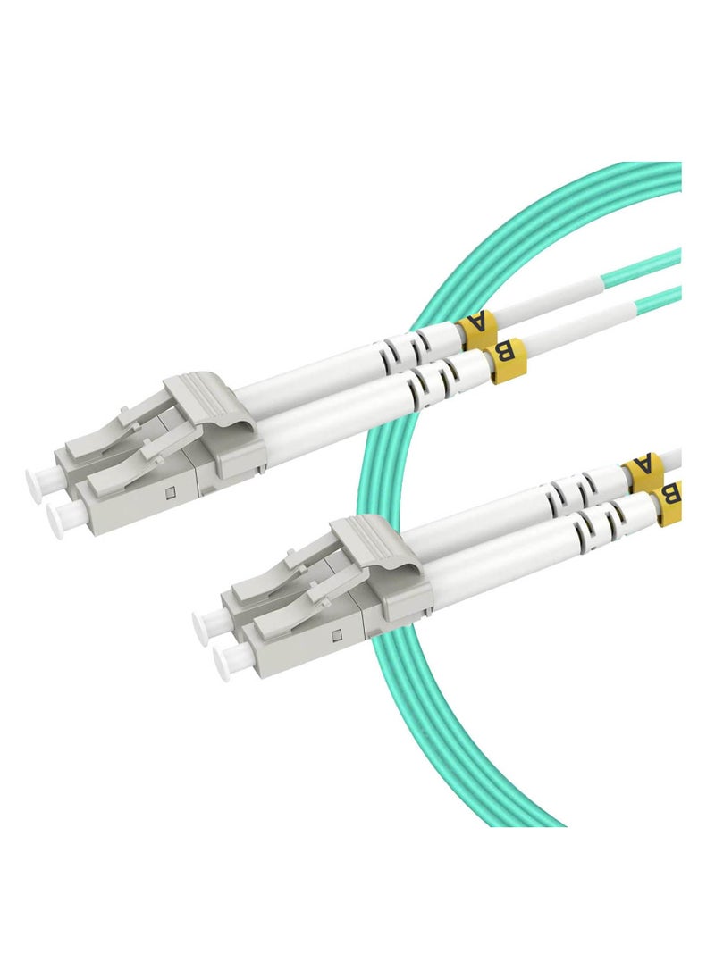 Excefore - Fiber Patch Cable 1M/3ft OM3, 5 Pack LC to LC Multimode Fiber Patch Cable, Fiber Optic Cable, LC to LC Cord LSZH 10GB Multimode Duplex 50/125um - Image 1