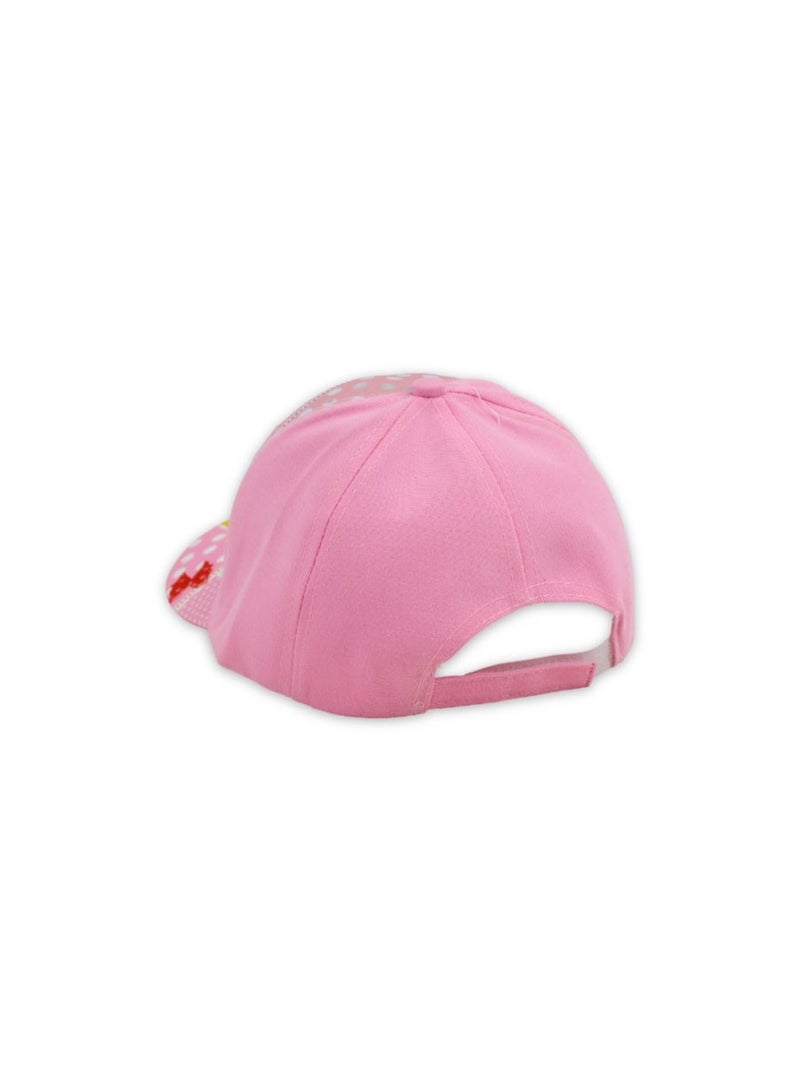 Girls Cap – Pink with Minnie Mouse Print - Image 2