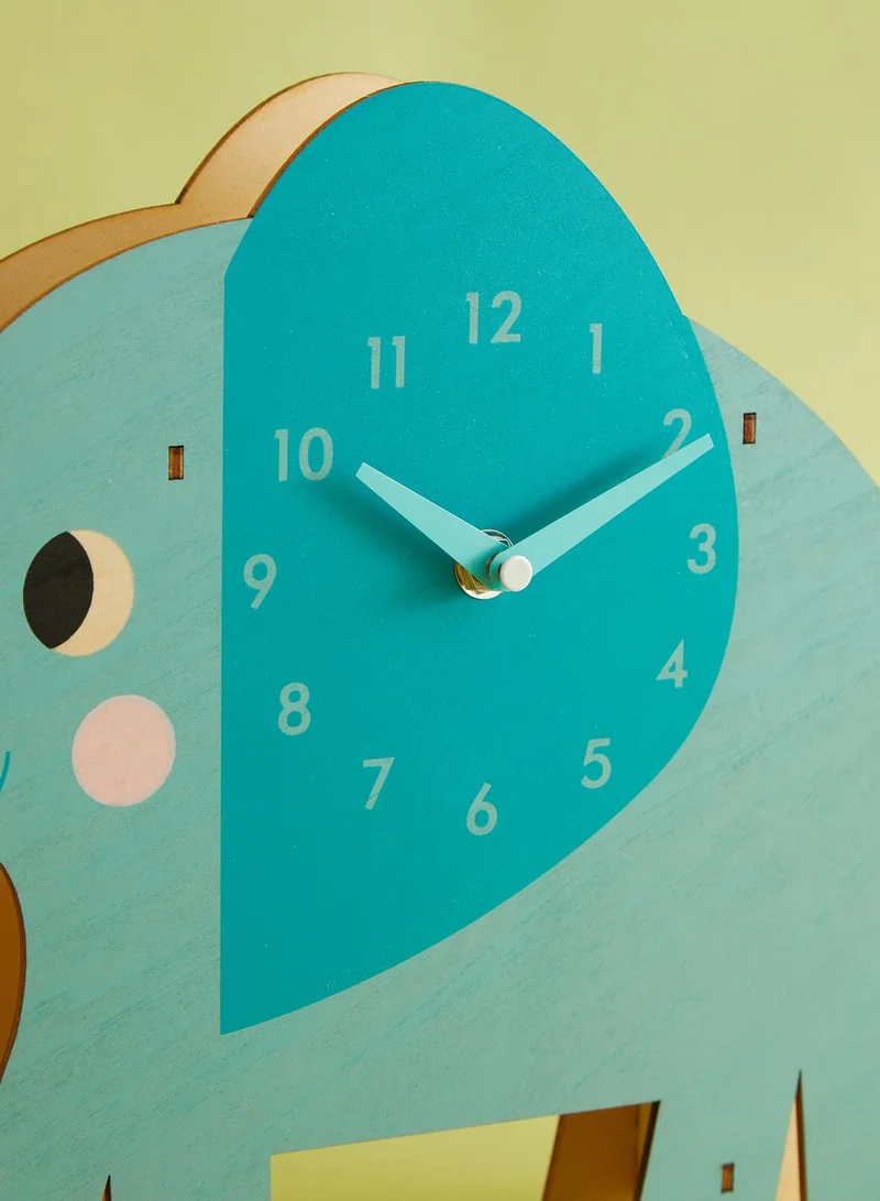 Rex London Elvis The Elephant Wooden Wall Clock
