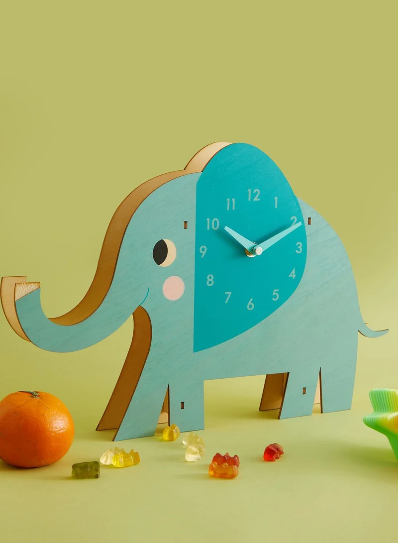Rex London Elvis The Elephant Wooden Wall Clock
