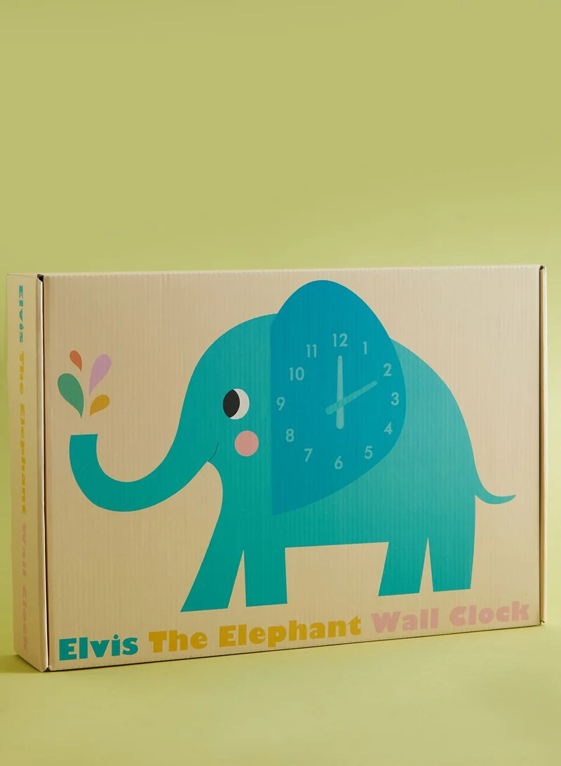 Rex London Elvis The Elephant Wooden Wall Clock