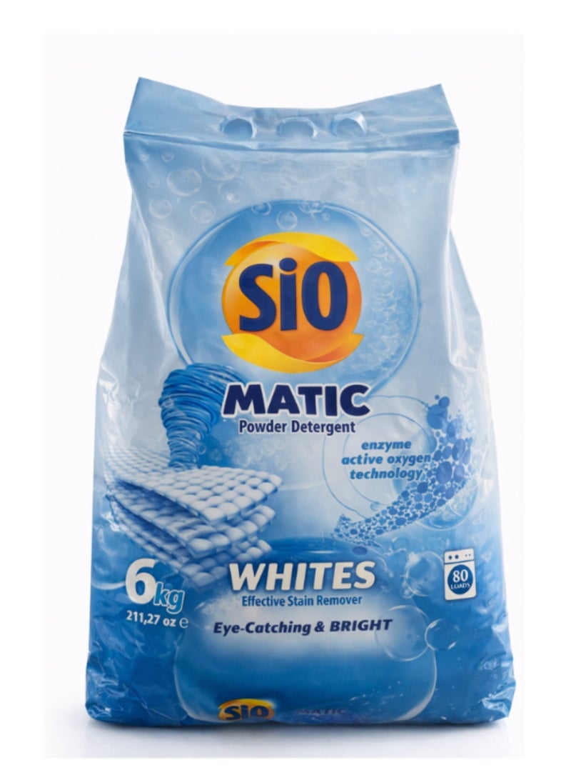 SIO Powder Detergent Matic – White 6 kg | Effective Cleaning & Brightness - Image 1