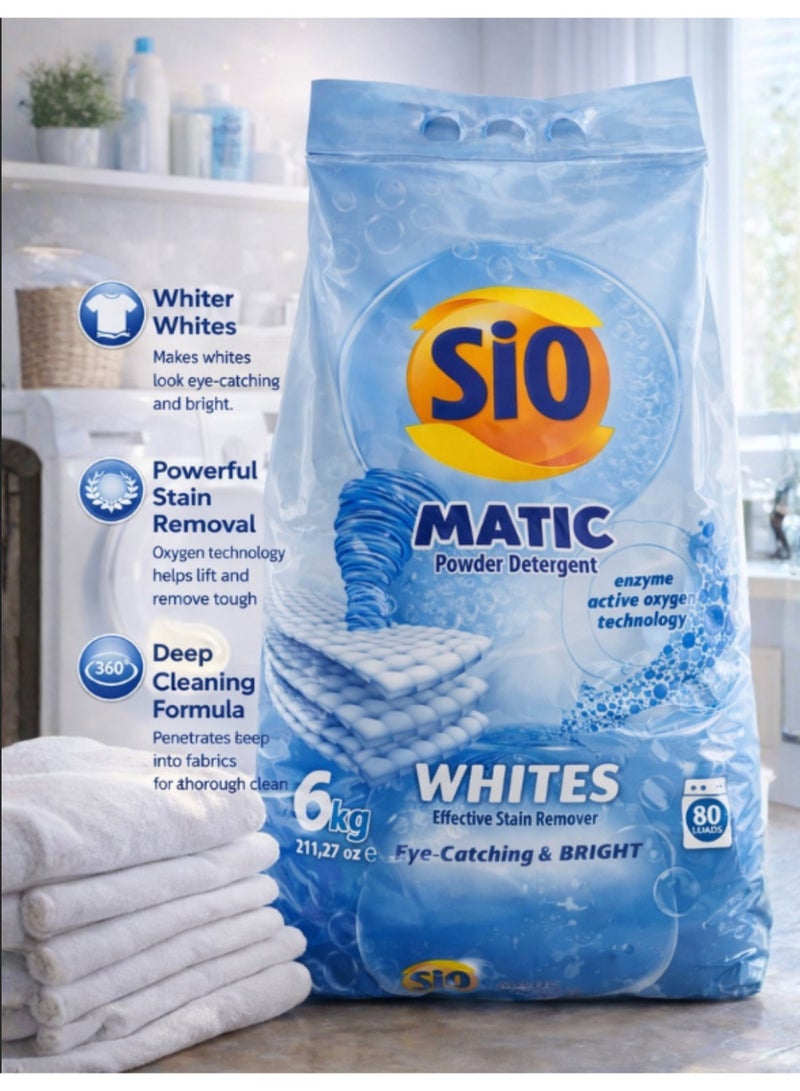 SIO Powder Detergent Matic – White 6 kg | Effective Cleaning & Brightness - Image 2