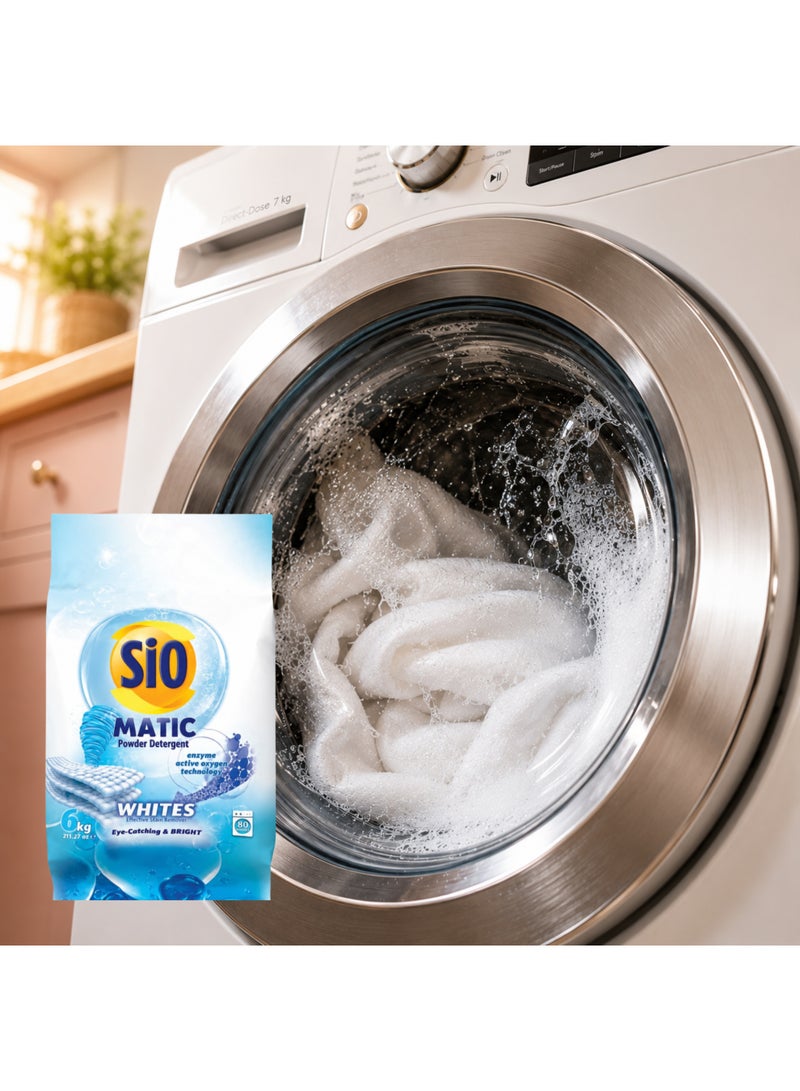 SIO Powder Detergent Matic – White 6 kg | Effective Cleaning & Brightness - Image 4