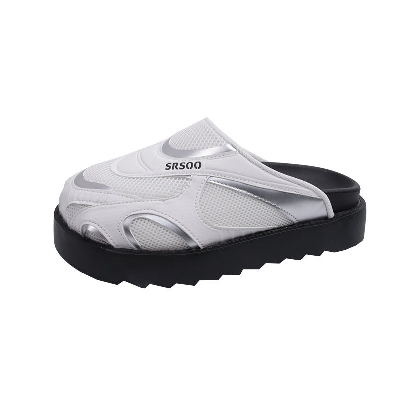 Women's Black Thick Sole Closed Toe Slippers - Image 1
