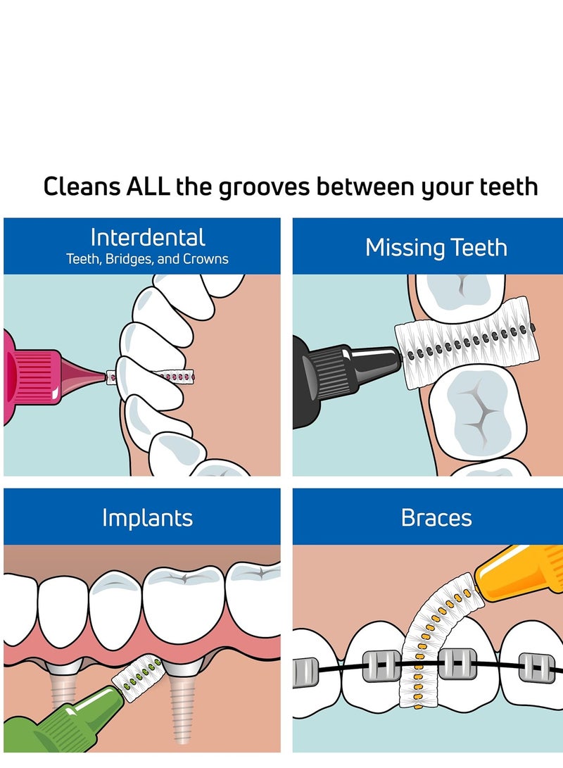TEPE Interdental Brush Original, Soft Dental Brush for Teeth Cleaning, Pack of 25, 0.7 mm, Medium Gaps, Yellow, Size 4 - Image 4