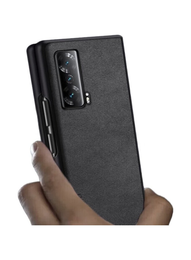 Shangsu, Suitable For, Honor Magic Vs Phone Case, Magic Vs Protective Cover, Sheepskin Left And Right Folding Style, Honor Silicone Soft Case, Huawei Shockproof, For Women And Men, Outer Shell, Starry Black - Image 3