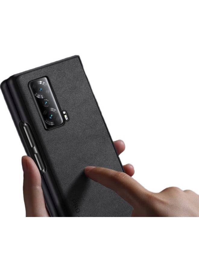 Shangsu, Suitable For, Honor Magic Vs Phone Case, Magic Vs Protective Cover, Sheepskin Left And Right Folding Style, Honor Silicone Soft Case, Huawei Shockproof, For Women And Men, Outer Shell, Starry Black - Image 1
