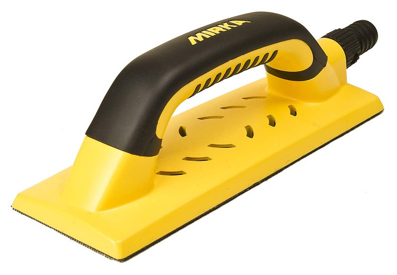 Mirka Handy Dust-Free Hand Sanding Block 3" x 9" / Hook and Loop / 55 Holes/Abranet Mesh Net Sheets/Vacuum Hose - Image 2