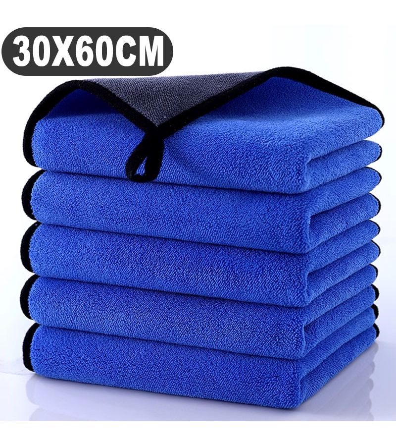 5 Pcs Microfiber Car Washing Towel 800 GSM Quick Drying Soft Double Layer Cleaning Cloth For Windows Mirrors 11 81x23 62 Inch - Image 2