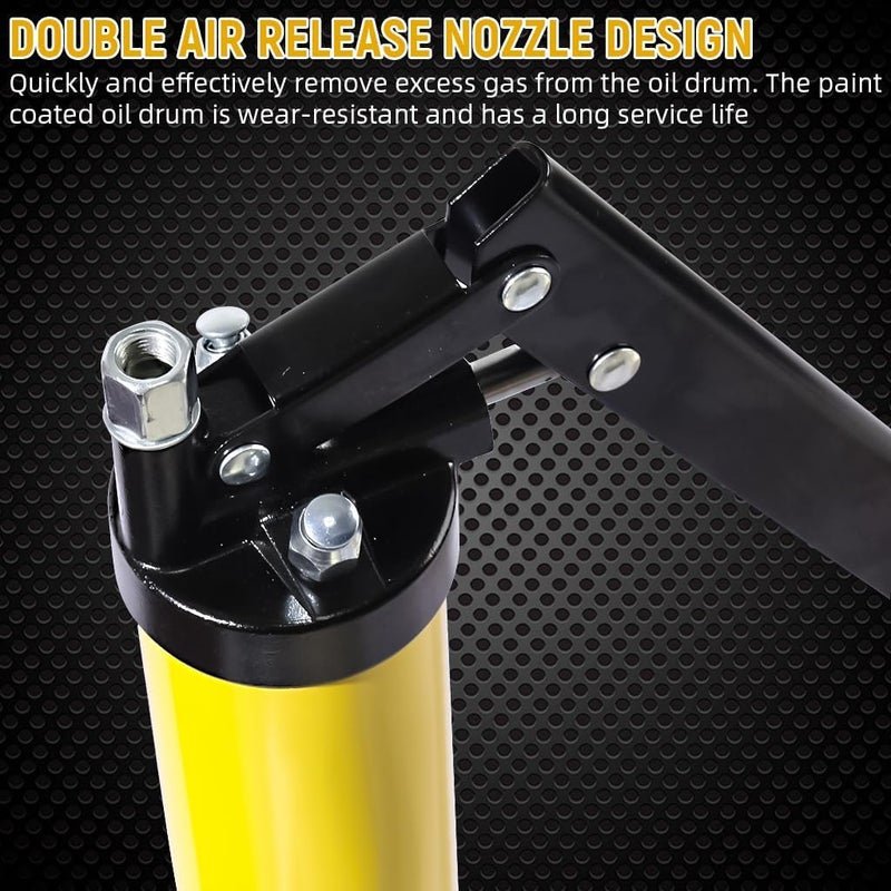 ® Serplex Heavy Duty Grease Gun Kit, 500cc Pistol Grip with Flexible Hose, Rigid Extension Pipe, Basic Coupler & Sharp Nozzle, Professional Lubrication Tool for Garage & Workshop - Image 4