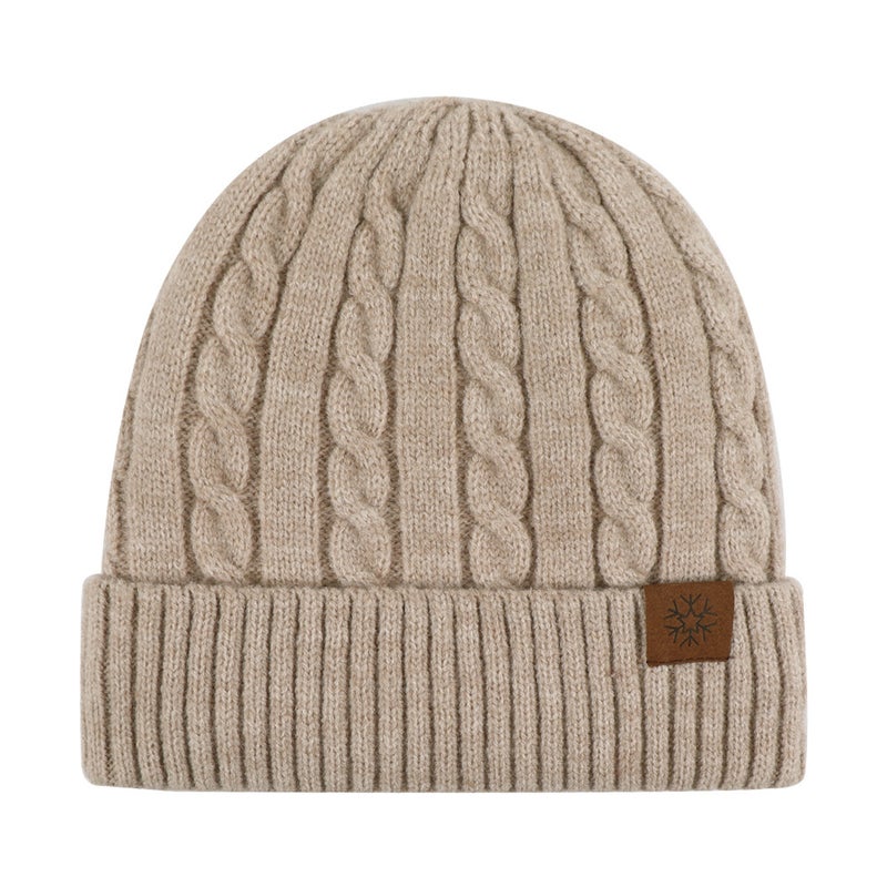 Hemp Pattern Knitted Winter Hat – Warm Dome Style for Men and Women - Image 1