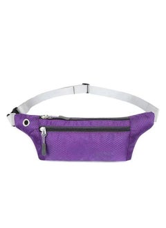 Generic Canvas Fanny Pack Large Capacity Multi-Layer Mens Bag Purple rhombus bag 