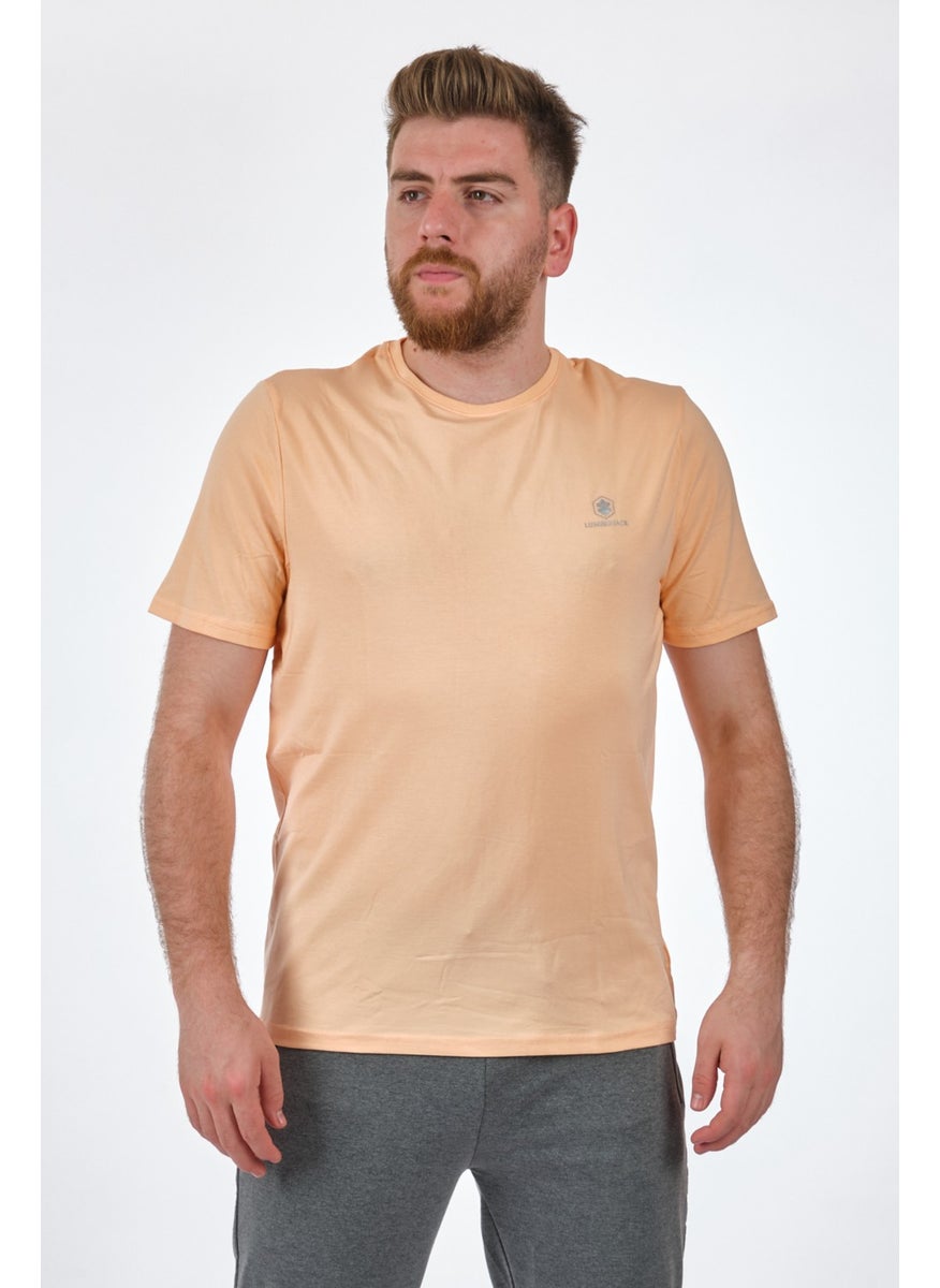 LUMBERJACK - Crew Neck Pastel-Orange Men's T-Shirt 2SCT1103FX - Image 1