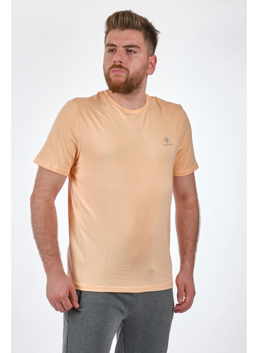 LUMBERJACK - Crew Neck Pastel-Orange Men's T-Shirt 2SCT1103FX - Image 1
