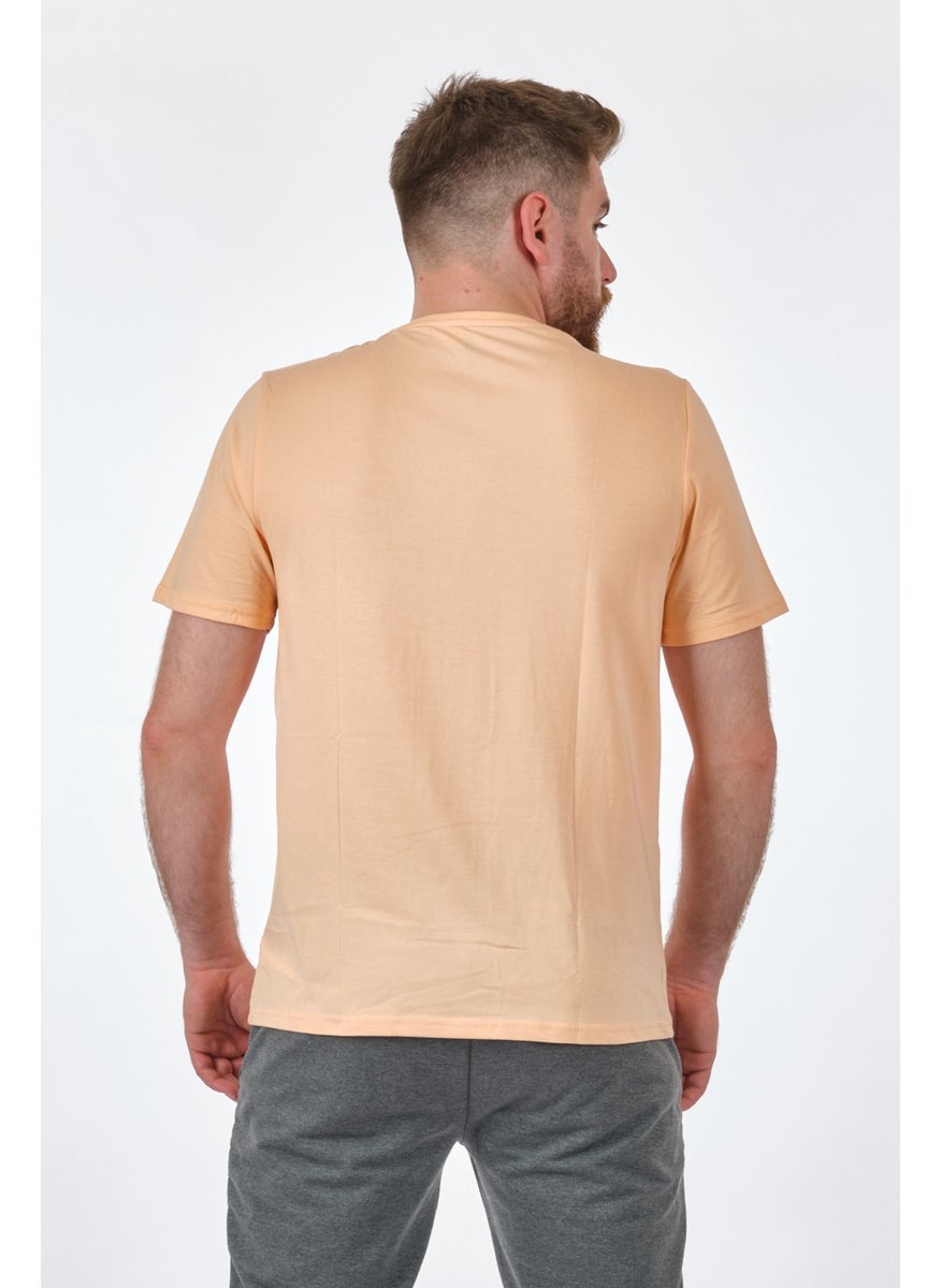 LUMBERJACK - Crew Neck Pastel-Orange Men's T-Shirt 2SCT1103FX - Image 1
