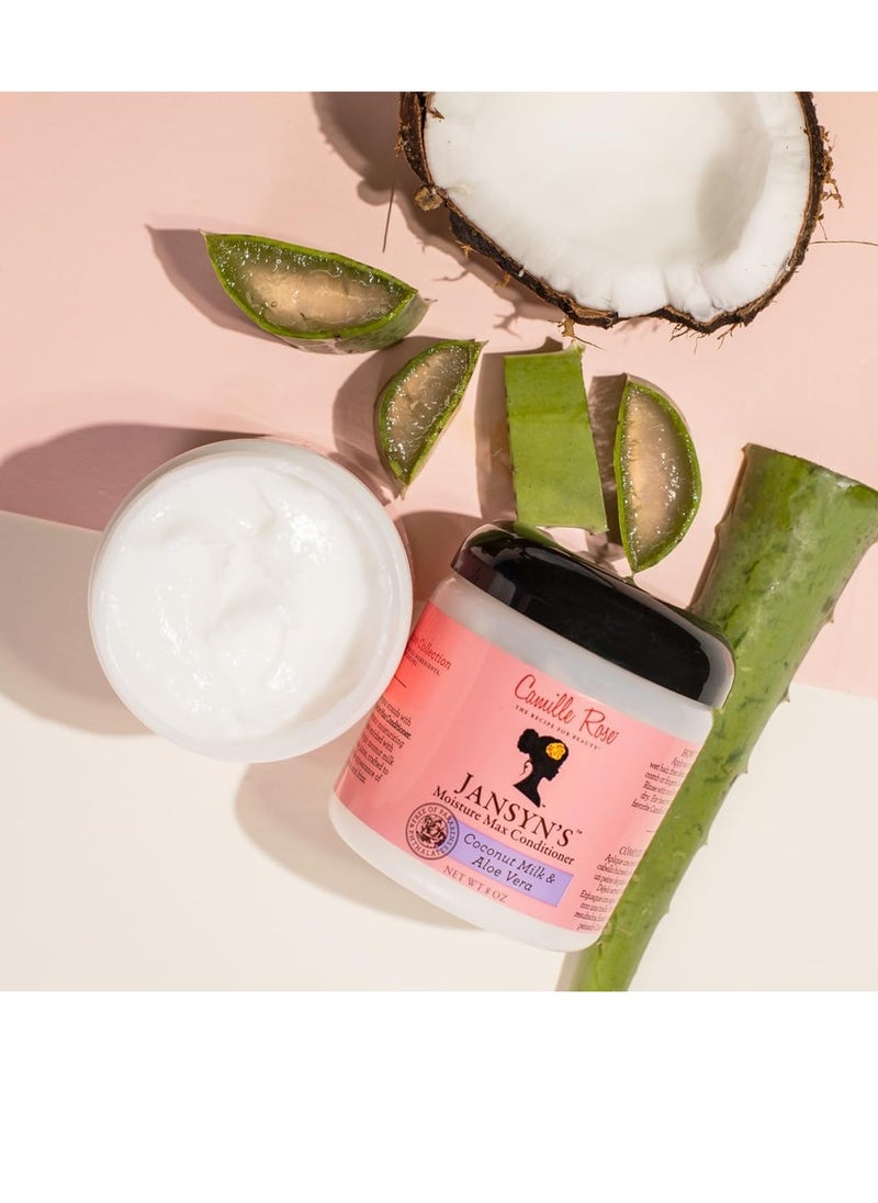 Camille Rose - Camille Rose Naturals Janice Moisture Max Coconut Milk, Aloe Vera, Shea Butter, Jojoba Oil, Olive Oil, Castor Seed and Grape Seed, 8 oz - Image 1