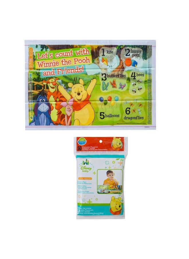 Disney Disney Winnie The Pooh Table Topper Disposable Stick-on Placements in Reusable Package, 50 Count, Basic (10165) - Image 1