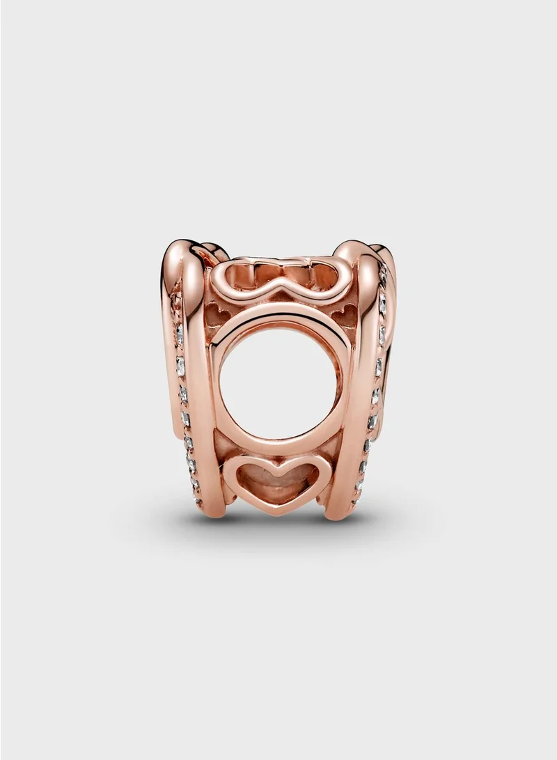 PANDORA Sparkling Entwined Hearts Charm