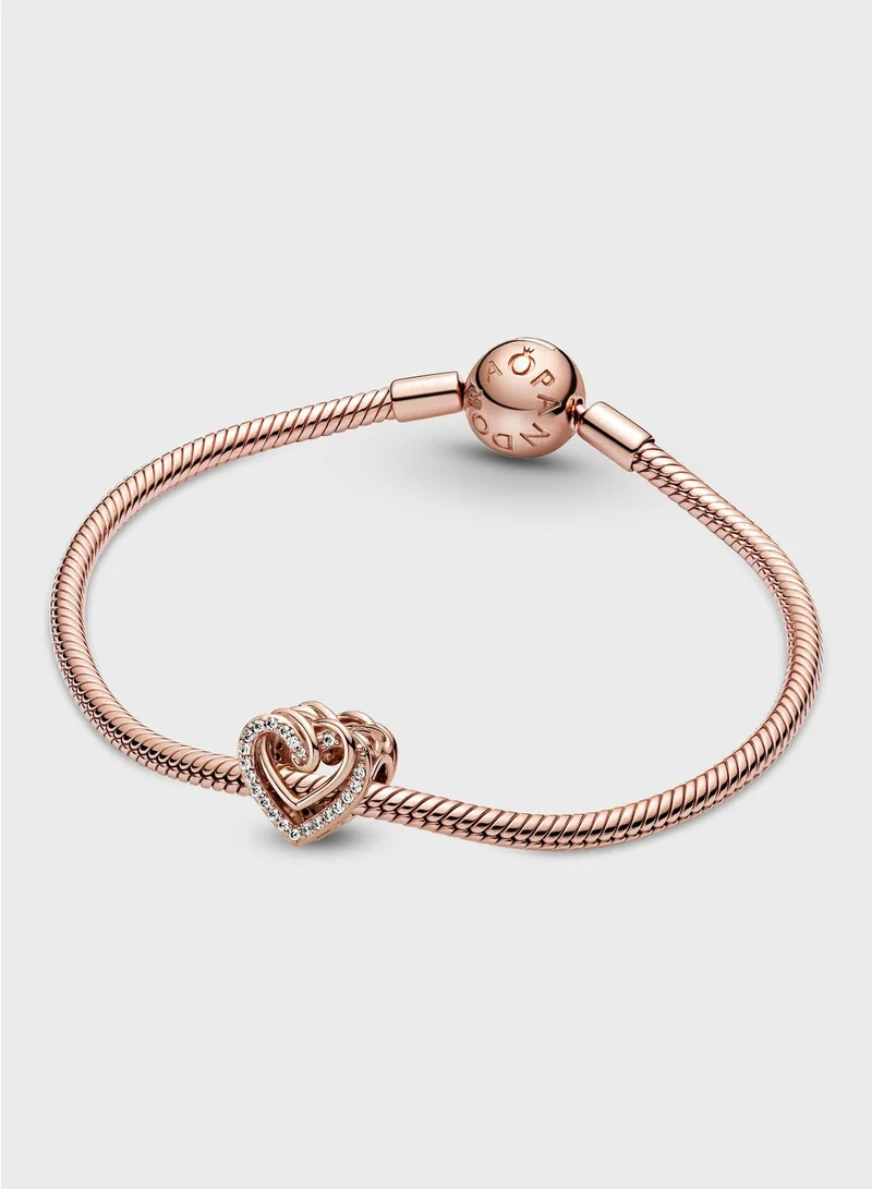 PANDORA Sparkling Entwined Hearts Charm