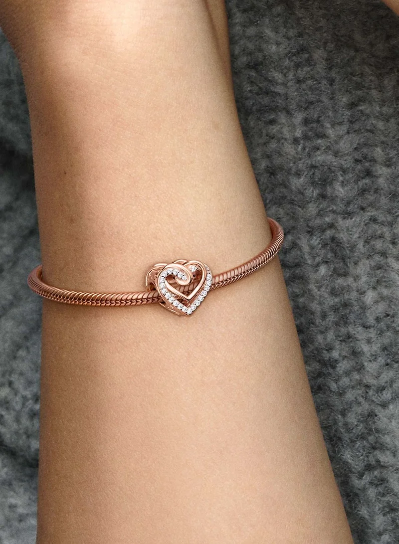 PANDORA Sparkling Entwined Hearts Charm