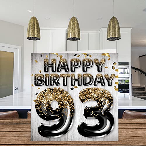 Stuff4 93rd Birthday Card for Men - Black & Gold Glitter Balloons - Happy Birthday Cards for 93 Year Old Man Dad Papa Pop Pops Great Grandpa Gran, 5.7 Inch Ninety-Three Ninety-Third Greeting Cards Gift - Image 3