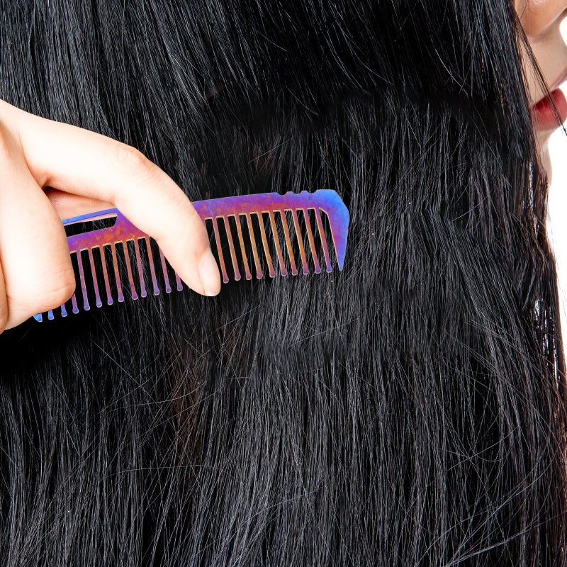 Styling Comb Anti-rust Haircut Comb Titanium Alloy Salon Hairdressing Comb - Image 5