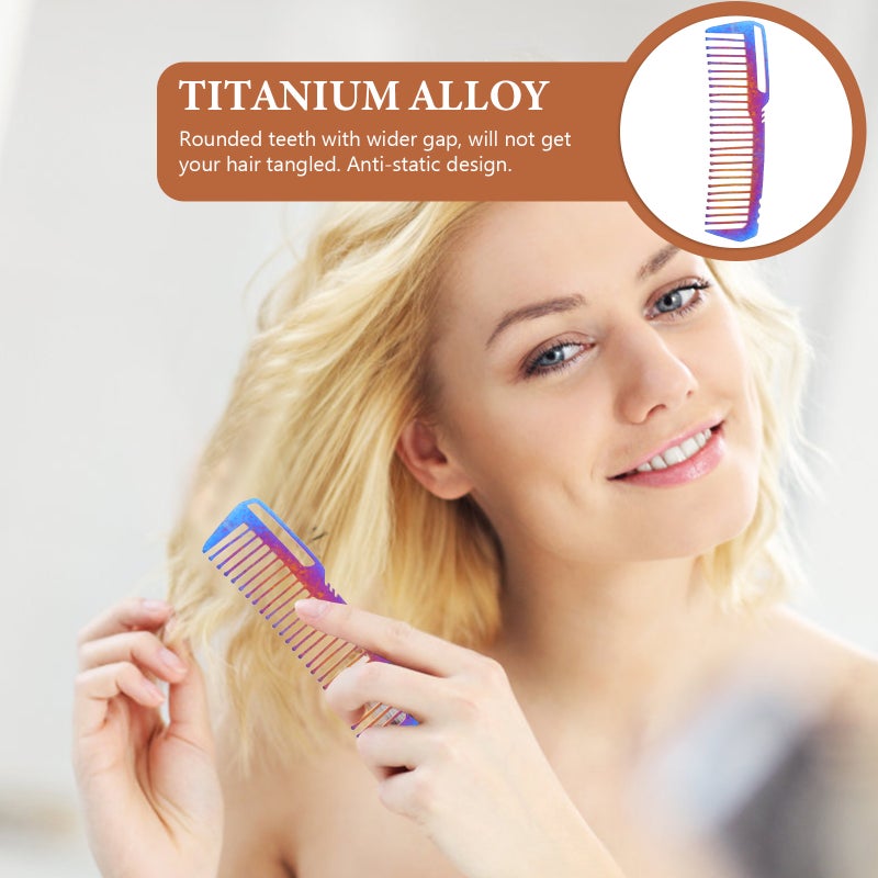 Styling Comb Anti-rust Haircut Comb Titanium Alloy Salon Hairdressing Comb - Image 2