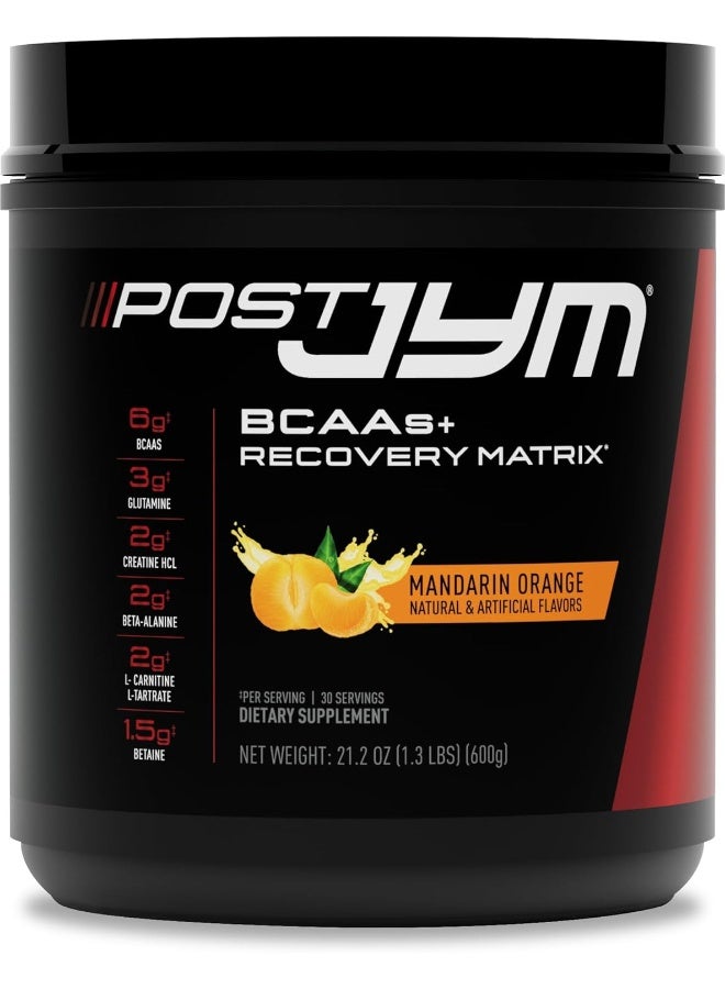 Post Jym Active Matrix - Post-Workout With Bcaa'S, Glutamine, Creatine Hcl, Beta-Alanine, And More | | Mandarin Orange Flavor, 30 Servings, 1.3 Pound (Pack Of 1)