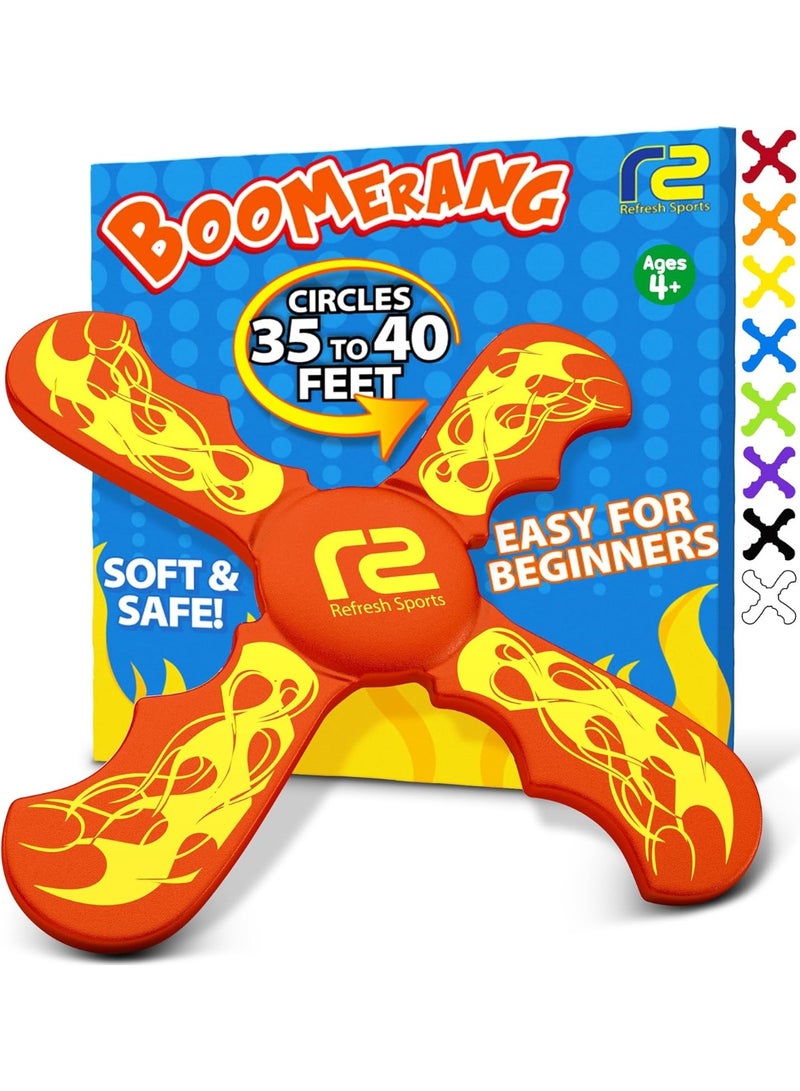 Boomerang for Kids - It Really Does Fly Back - Fun & Easy to Use Gifts for Boys & Girls - Best Toys for Ages 8-13 Gift Idea - Soft Foam Design Stocking Stuffers for Kids 6 7 8 9 10+ Year Old Boy Gifts