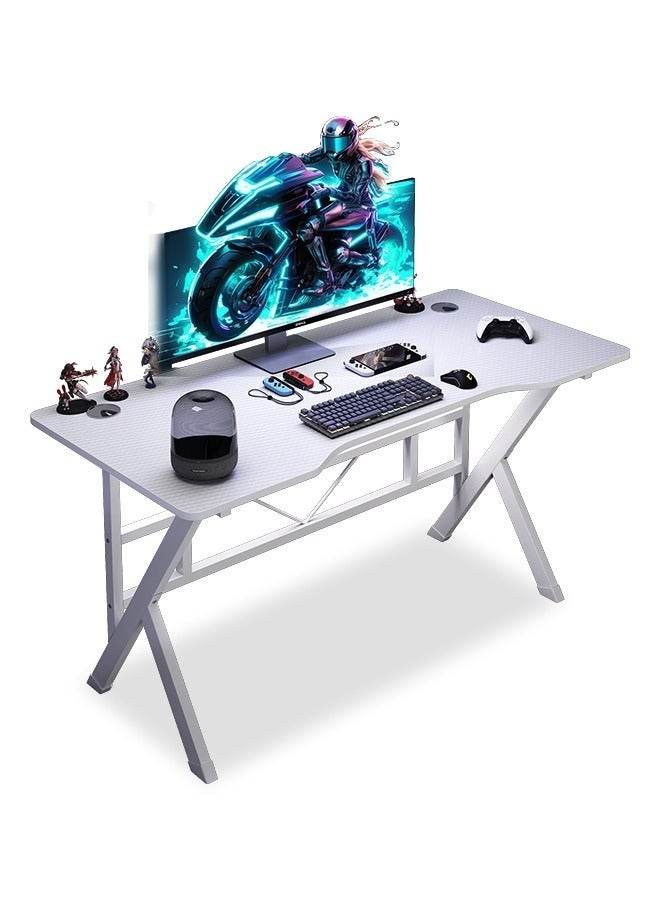 Zanotta Gaming Table,Small Gaming Desk,Ergonomic PC Computer Desk,Computer Table with Carbon Fibre Surface, Kids Desk,Writing Study Desk or Home Office Desks,Ideal for Students and Gamers - Image 1