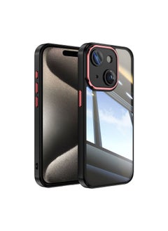 HuHa Case Cover For iPhone 13 Acrylic Hybrid TPU Armor Shockproof Phone Case Black Red 