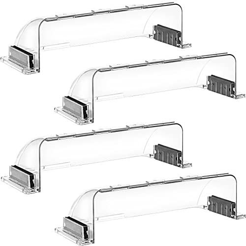 EKOCSIO 4 Pack Transparent Adjustable Air Deflector for Vents, Sidewalls and Ceiling Registers, 8.5" to 15" - Image 1