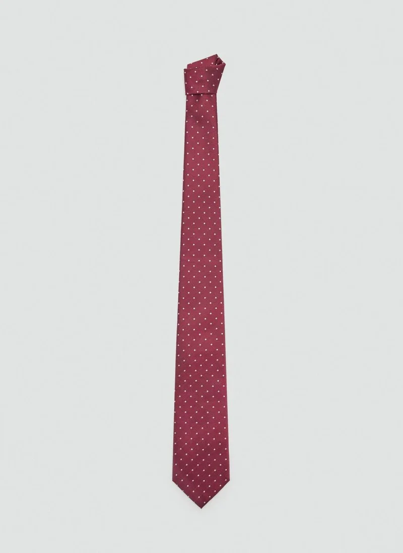 Mango Man Polka-dot silk tie