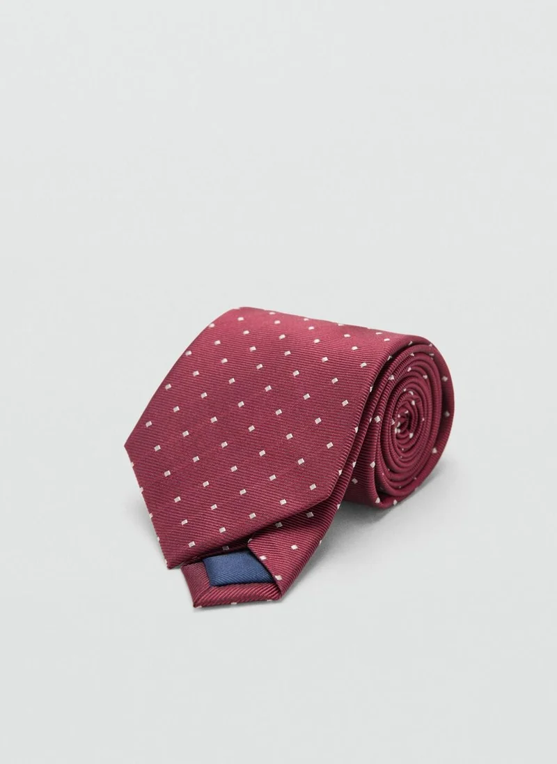 Mango Man Polka-dot silk tie